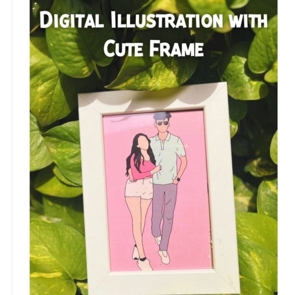 Digital Illustration With Photo Frame