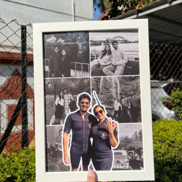 Customize Black White Photo Frame