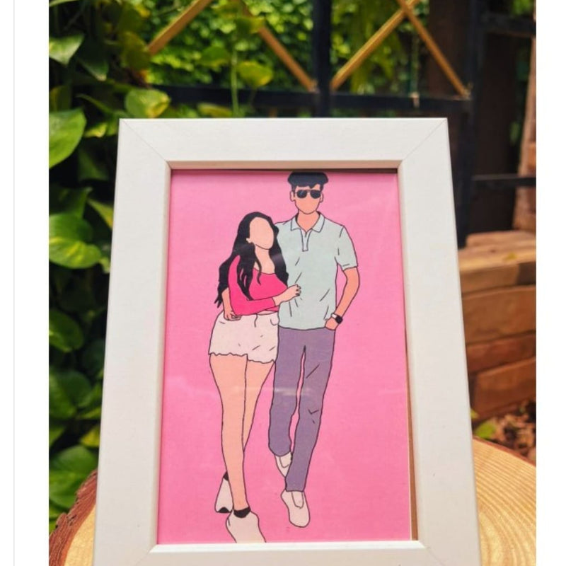 Digital Illustration With Photo Frame